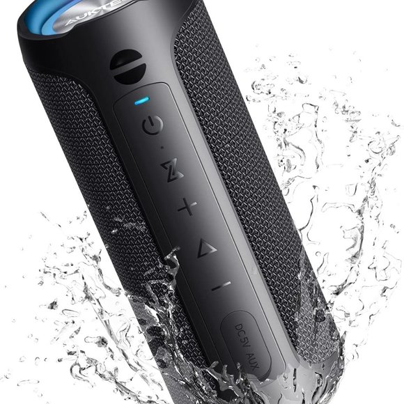 Bluetooth Speakers Portable 24W with LED Lights, 20H Playtime, Waterproof